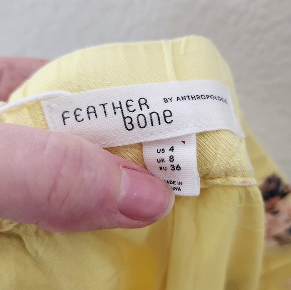 Anthropologie Feather Bone Wide Leg Pants 4 - Picture 4 of 5